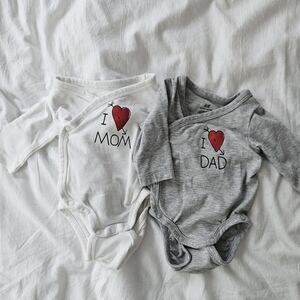 Newborn Baby Onesies with Heart Print